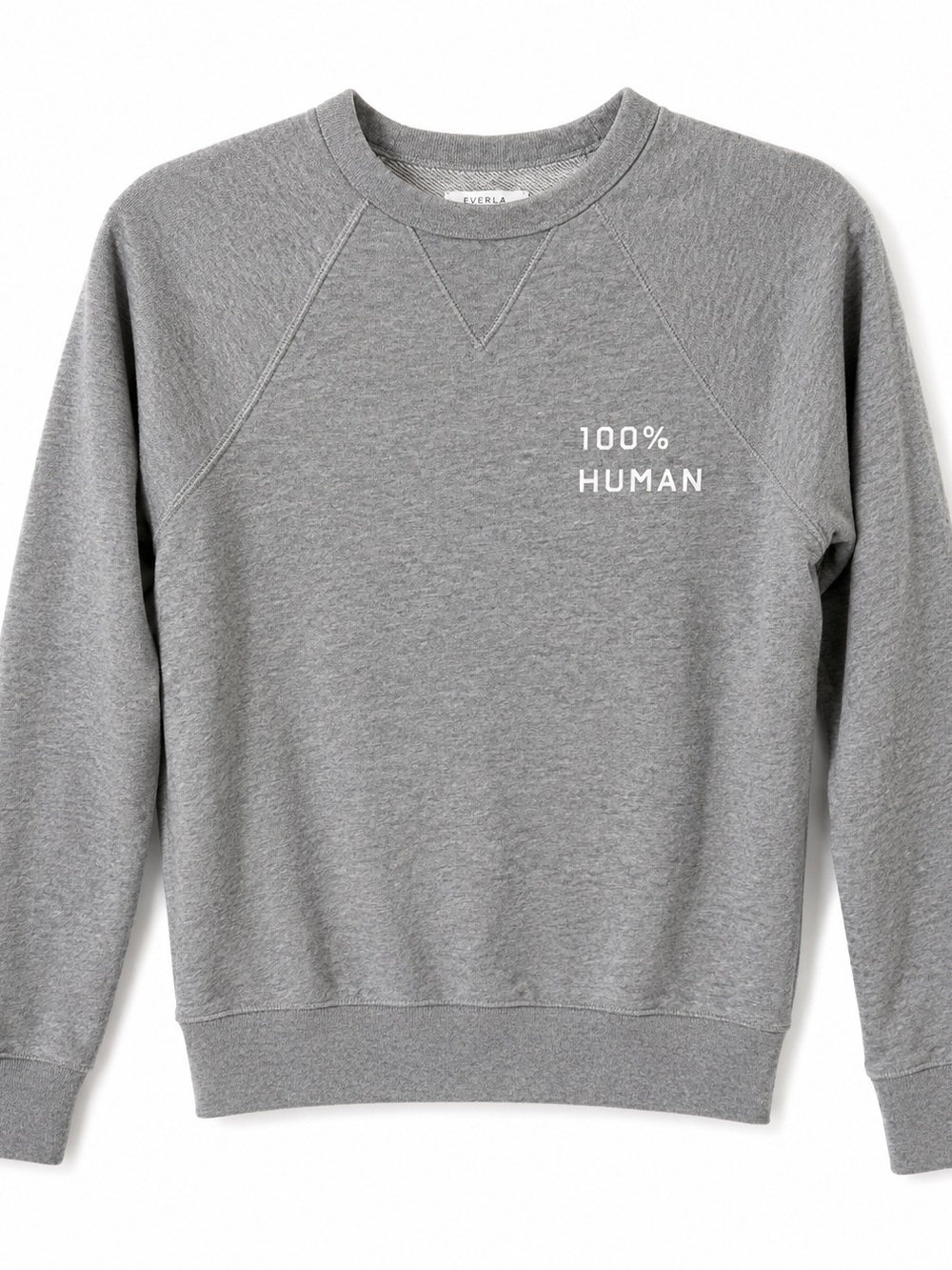 Everlane Gray '100% HUMAN' Crewneck Sweatshirt XXXS